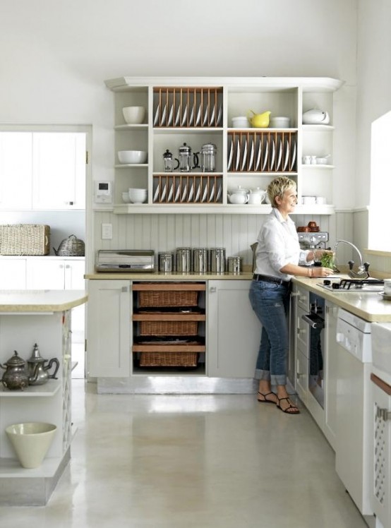 White Kitchen Cabinet Open relaxing open-plan white house design - digsdigs White Kitchen Cabinet Open relaxing open-plan white house design - digsdigs