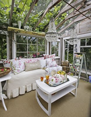 shabby chic sunroom Chia sẻ bộ sưu tập 55 thiết kế nhà kính tuyệt đẹp