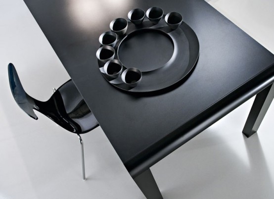 Slim Black Futuristic Table