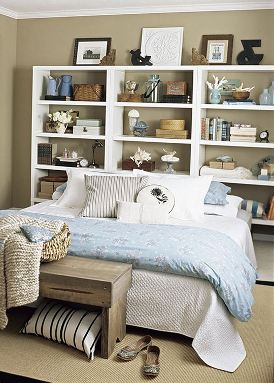 Simple office-like storage units could become your bedroom