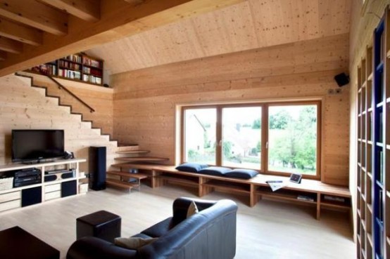 Smart Wooden House Built With Beech Wood Plugs
