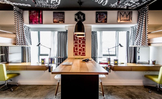 Space Efficient Student Apartment In Bold Colors Space Efficient Student Apartment In Bold Colors