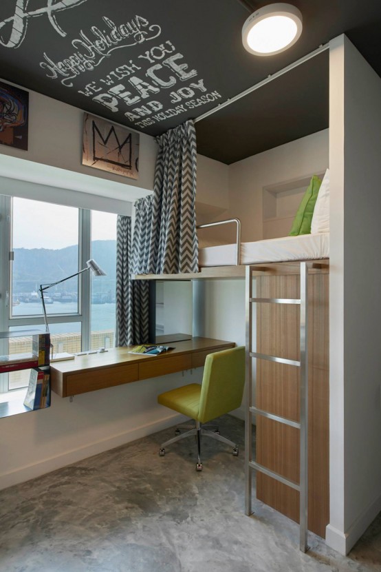 Space Efficient Student Apartment In Bold Colors Space Efficient Student Apartment In Bold Colors