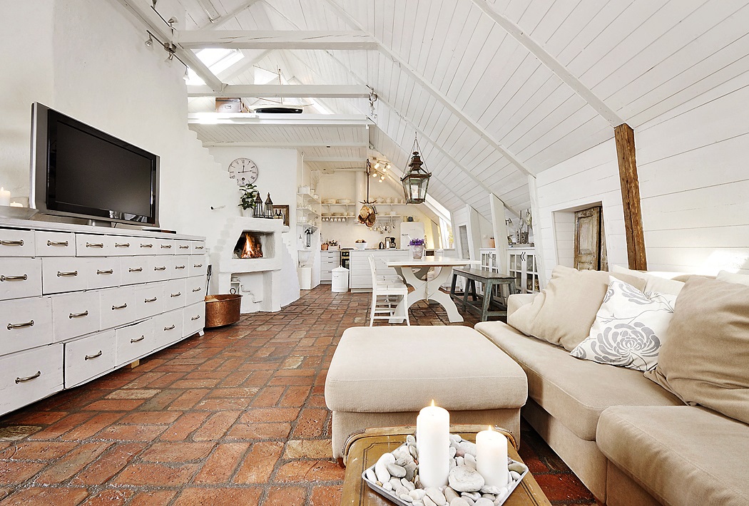 Stunning Attic Apartment In Modern And Shabby Chic Styles Digsdigs