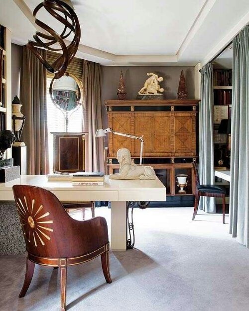 33 Stylish And Dramatic Masculine Home Office Design Ideas ...