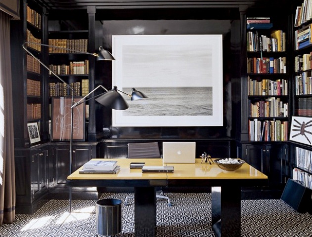 33 Stylish And Dramatic Masculine Home Office Design Ideas 
