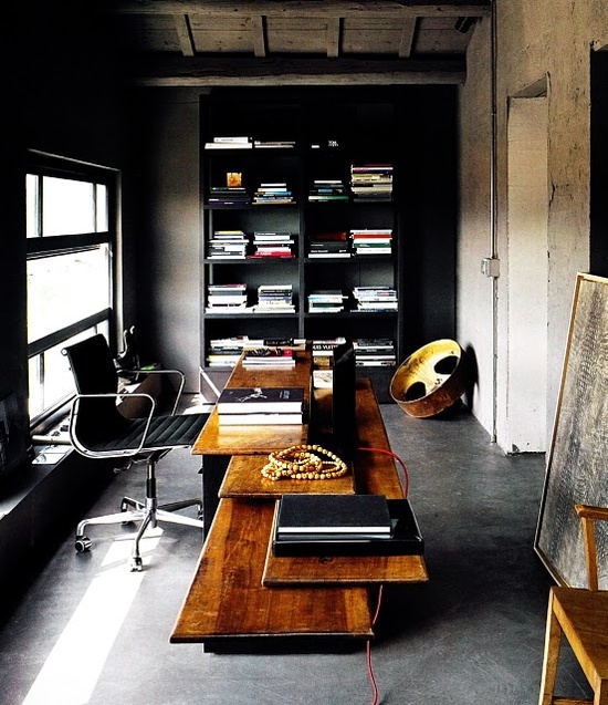 33 Stylish And Dramatic Masculine Home Office Design Ideas 