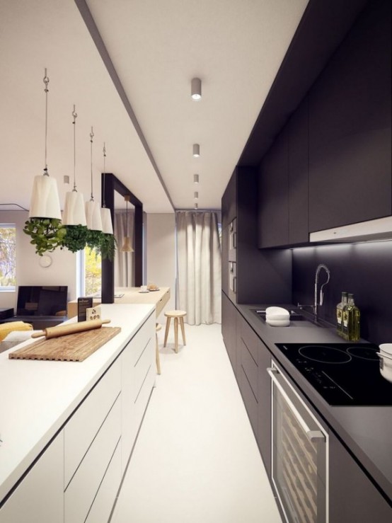 kitchen narrow functional stylish super digsdigs interiorholic source