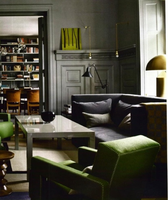 36 Stylish Dark Living Room Designs - DigsDigs