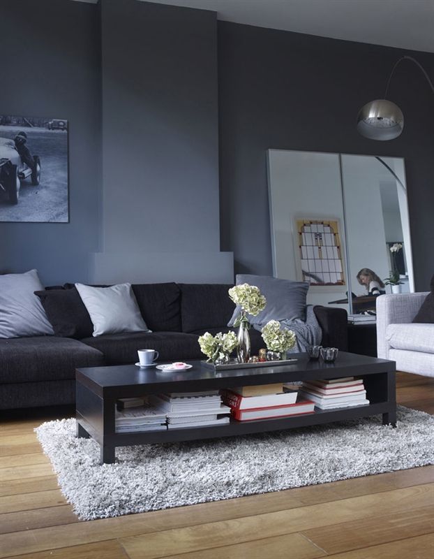 36 Stylish Dark Living Room Designs | DigsDigs