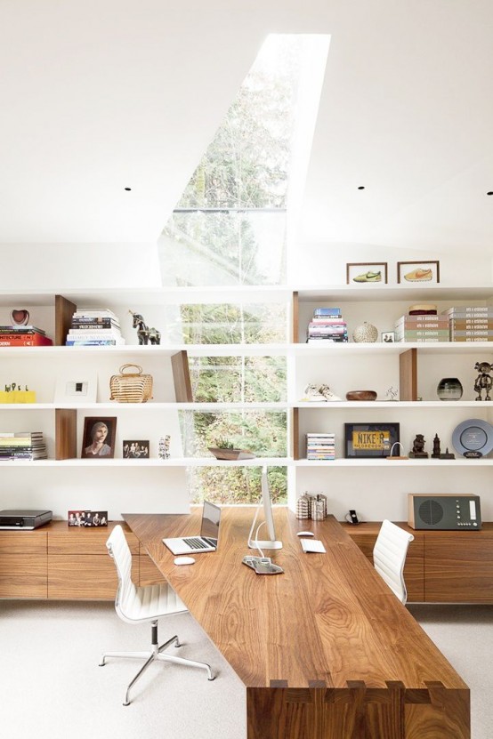 27 Stylish Geometric Home Office Décor Ideas  DigsDigs