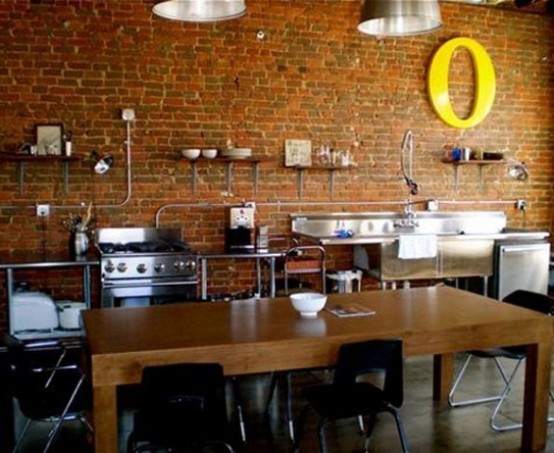 Restaurant Kitchen Wall Ing 74 stylish kitchens with brick walls and ceilings - digsdigs Restaurant Kitchen Wall Ing 74 stylish kitchens with brick walls and ceilings - digsdigs