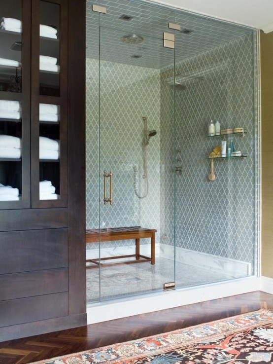 A Bit Of Luxury: 35 Stylish Steam Rooms For Homes - DigsDigs