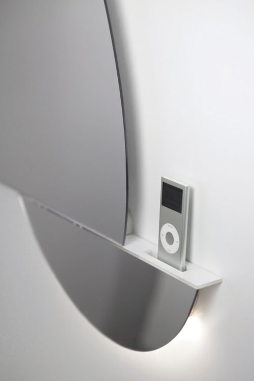 Supermodern Mirror With iPod/iPhone Docking Station | DigsDigs