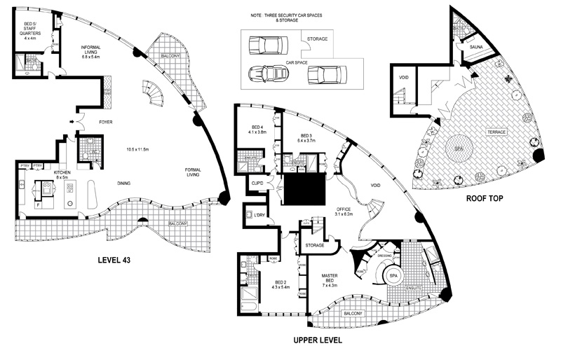 apartment floor plans. Australia, luxury apartment