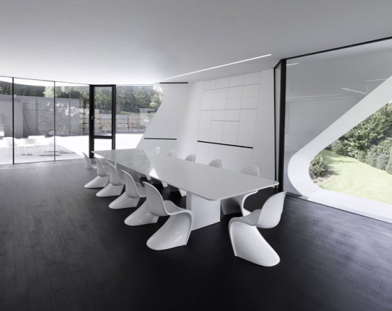the most futuristic house dining room