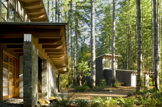 Three Level House In The Trees