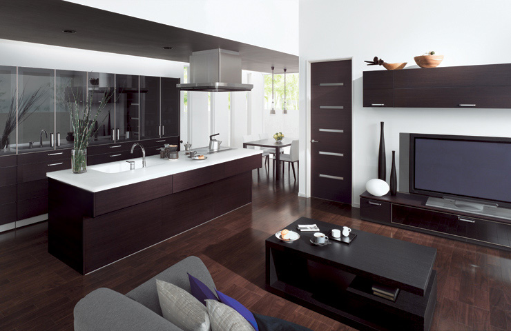 Combine Kitchen and Living Room with Cuisia by TOTO - DigsDigs