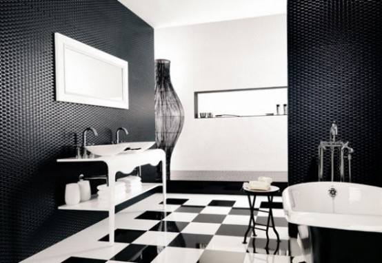 Black And White Bathroom Ideas 23 traditional black and white bathrooms to inspire - digsdigs Black And White Bathroom Ideas 23 traditional black and white bathrooms to inspire - digsdigs
