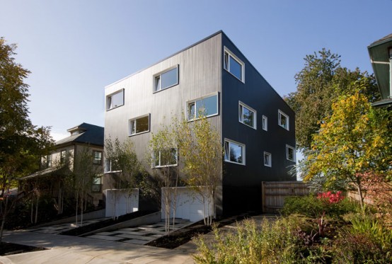  Two Attached Houses with Smooth Cedar Skin