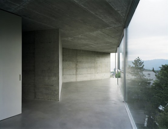 Ultra Minimal Glazed Home With A Single Wall