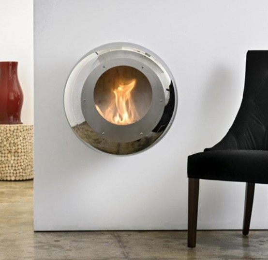 Unique round fireplace to make your space cozy digsdigs
