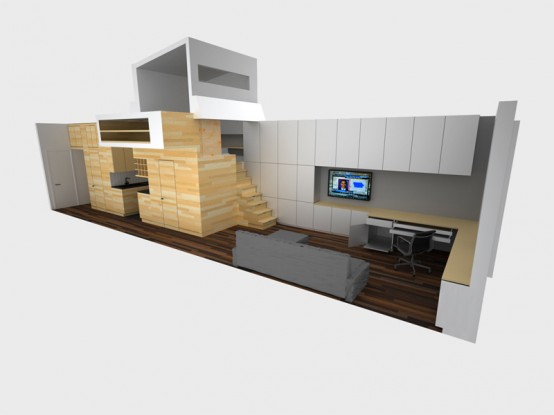 Very Tiny Loft Studio Design