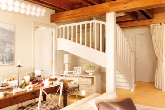 vintage wooden house in the pyrenees 8 554x370 Thiết kế không gian lãng mạn với tầng áp mái phong cách vintage