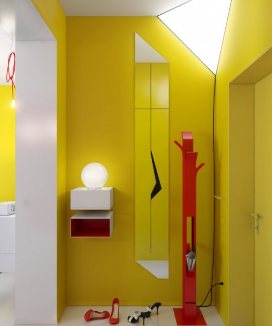 Vivacious Colorful Interior Design Of A Small Apartment