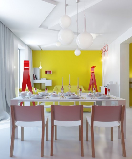 Vivacious Colorful Interior Design Of A Small Apartment