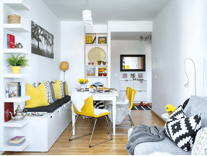 Vivacious Malaga Apartment Design With IKEA Furniture And Juicy Accents