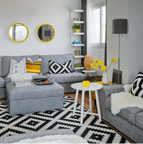 Vivacious Malaga Apartment Design With IKEA Furniture And Juicy Accents