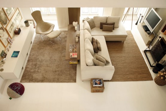 Modern Living Space In Neutral Tones 