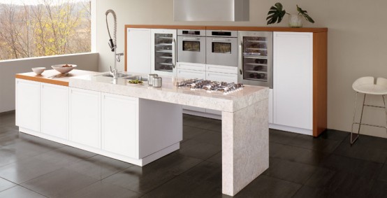 White oak wood kitchen