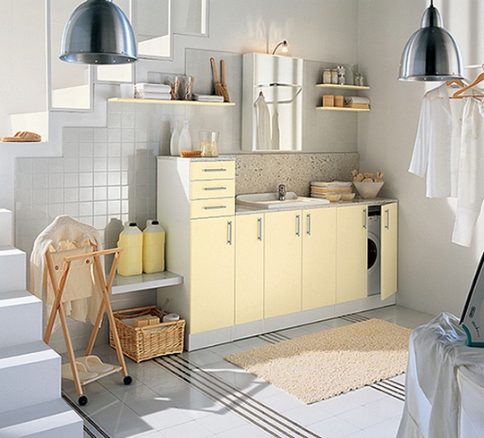 yellow-laundry-room-