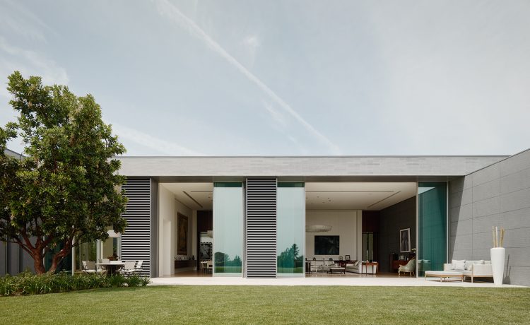 The main room, designed for entertaining, can be almost entirely open to the outdoors, or shuttered to shade it in high temperatures