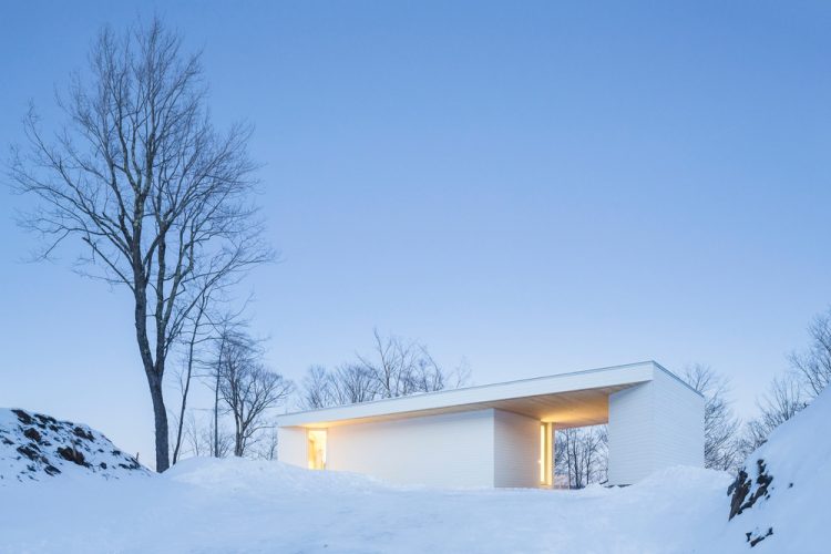 Its minimalist white look is a tribute to long Quebec winters