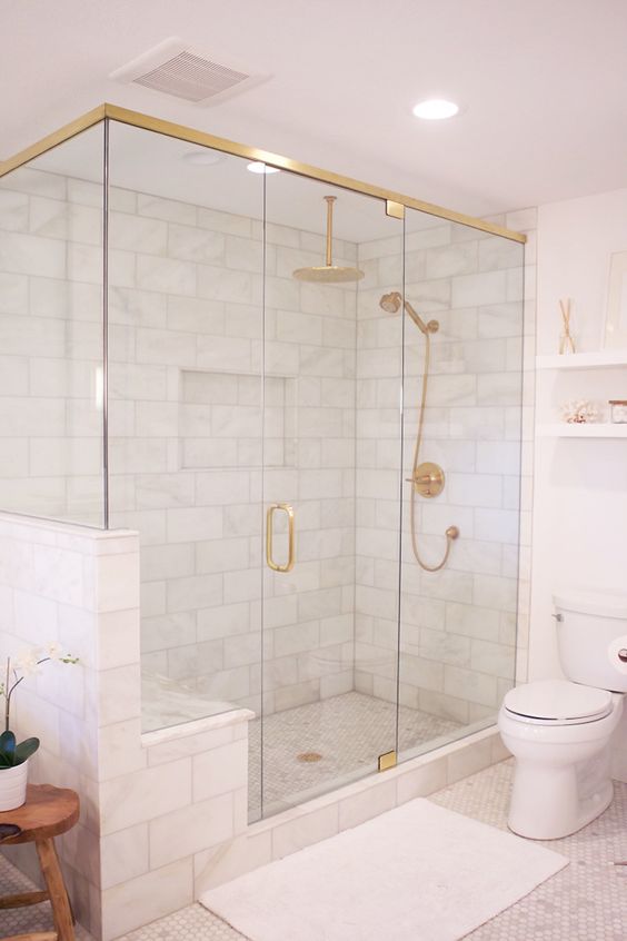 large marble shower tiles