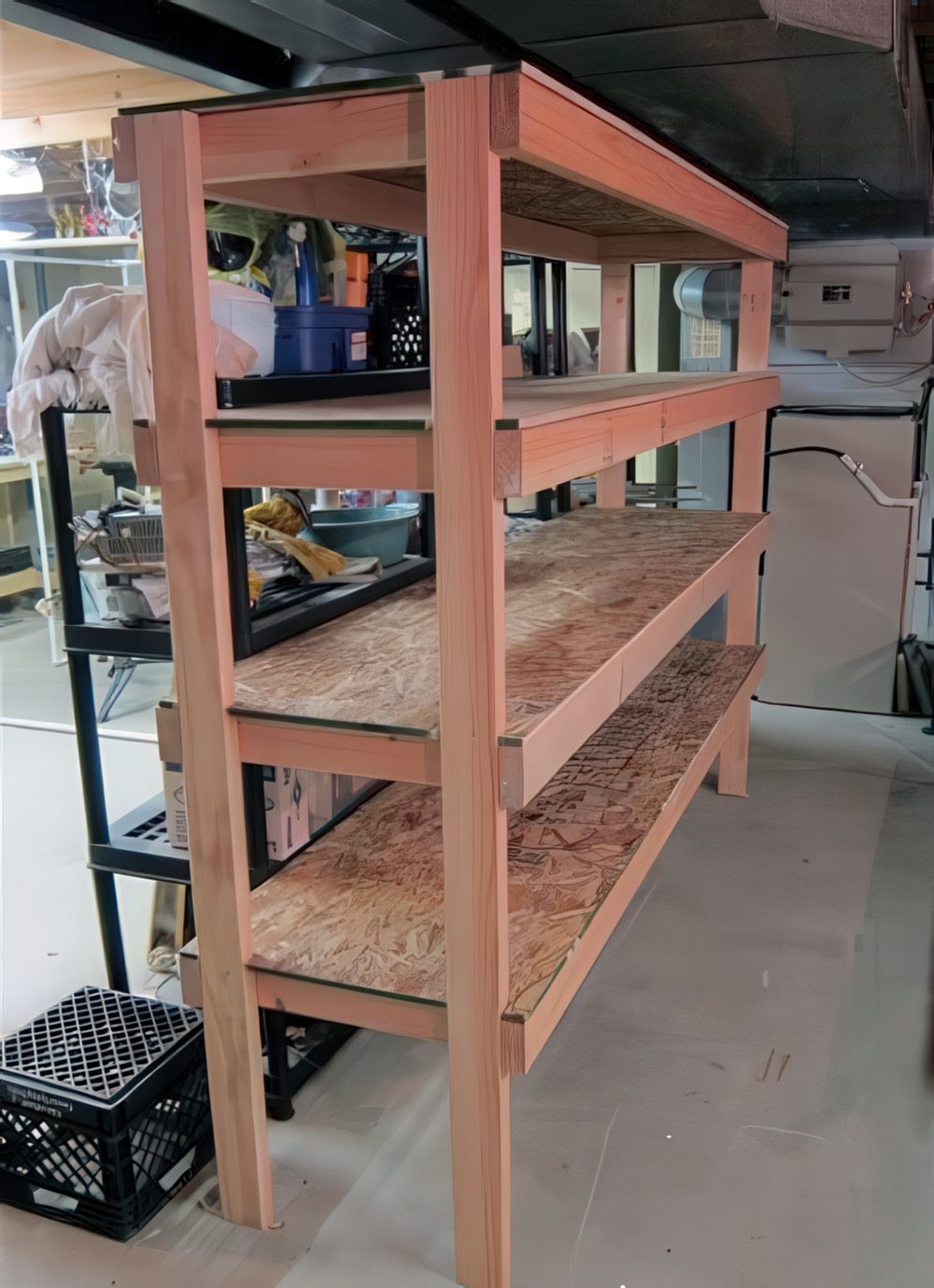 DIY Basement Shelving - The Wood Grain Cottage