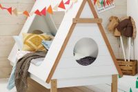 camping-inspired kid bed