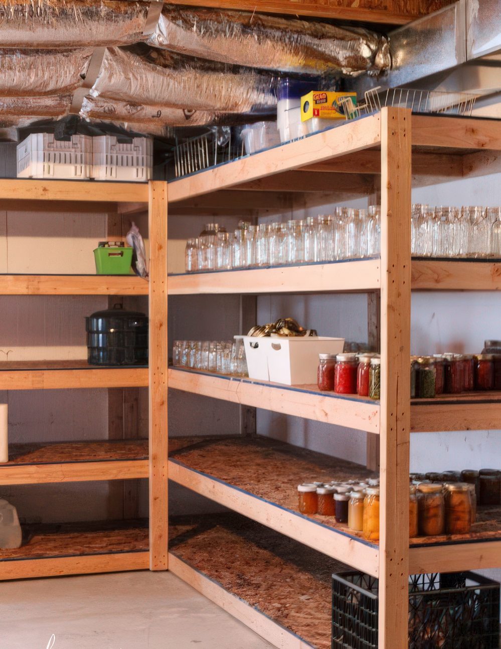 simple and comfy heavy framed shelving