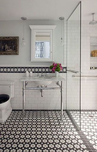 29 ideas to use all 4 bahtroom border tile types - digsdigs