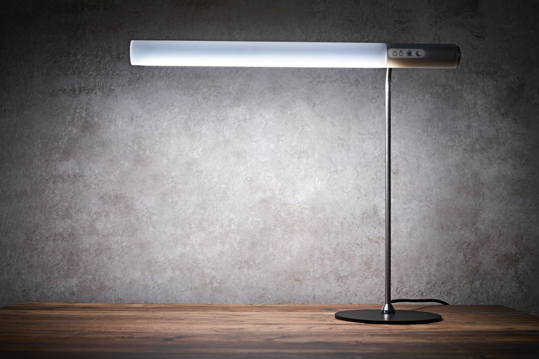 The Caffeine lamp imitates natural light to make you feel better