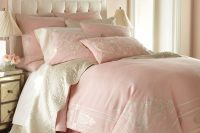 06 pink printed bedding