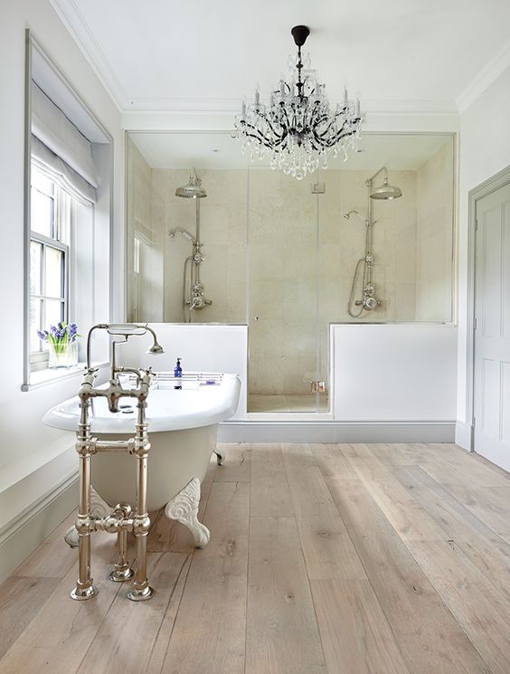 Bathroom Wood Flooring Ideas Image Of Bathroom And Closet