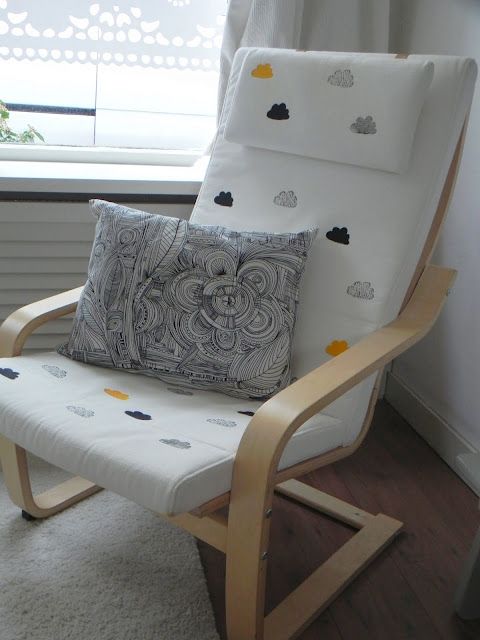 cloud-printed Poang chair hack