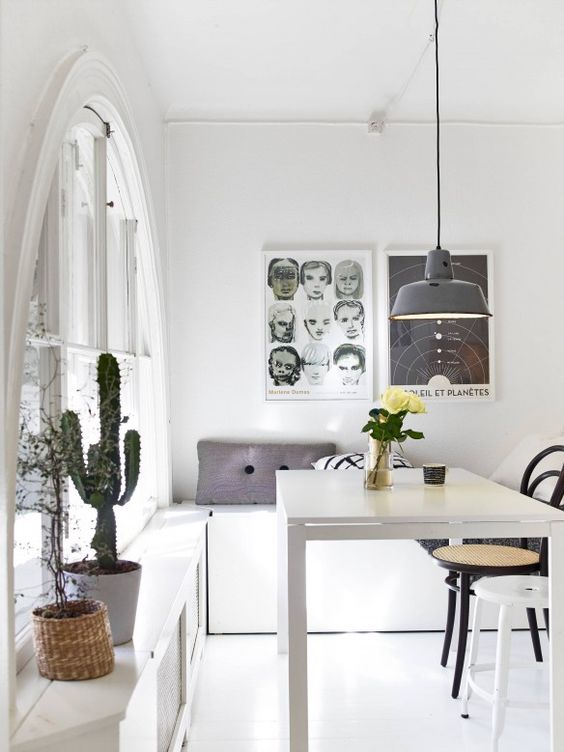 modern dining area with Melltorp table