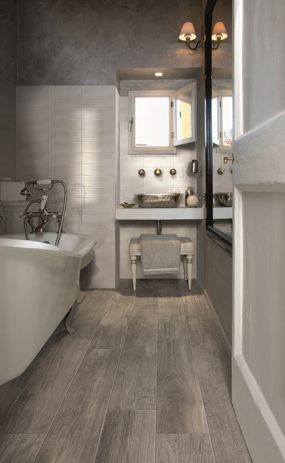 50 Cool Bathroom Floor Tiles Ideas You, Wood Tile Flooring Ideas