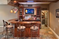11 basement bar with a wine cellar