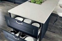 11 kitchen island with dishes and tableware storage